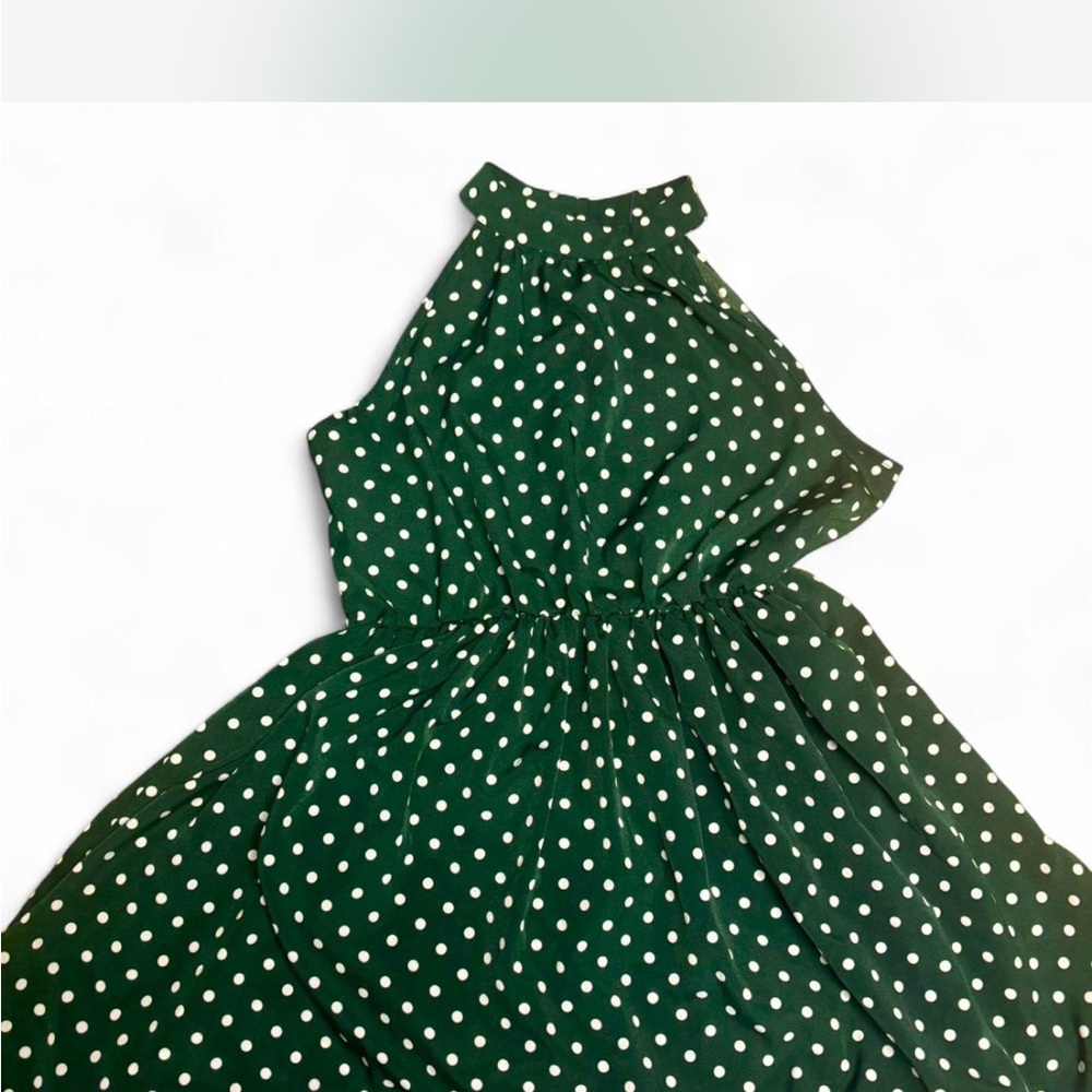 Banana Republic Green Polka Dot Mini Dress